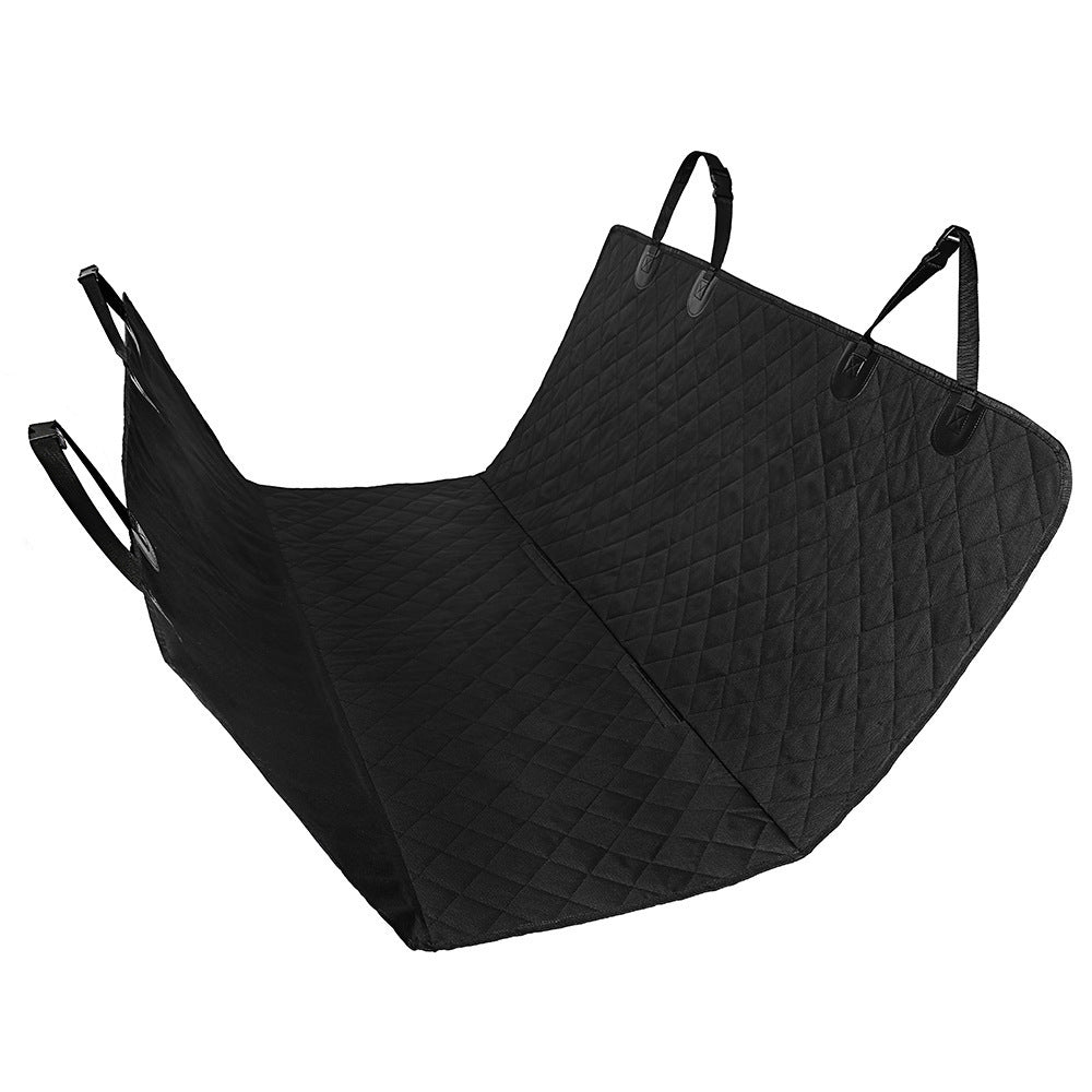 Dog Car Seat Cover with Mesh Window – Pet Hammock with Zipper, Pocket & Safety Features for Back Seat Travel