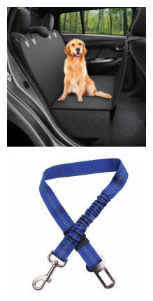 Dog Car Seat Cover with Mesh Window – Pet Hammock with Zipper, Pocket & Safety Features for Back Seat Travel