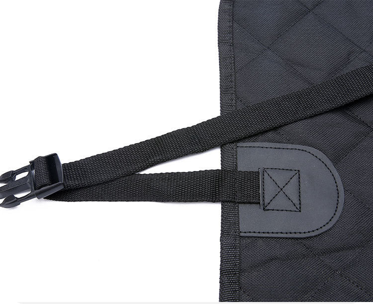 Dog Car Seat Cover with Mesh Window – Pet Hammock with Zipper, Pocket & Safety Features for Back Seat Travel